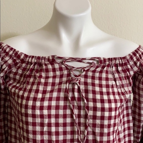 NWT CAPULET Revolve off shoulders Gingham dress SX - Picture 7 of 10